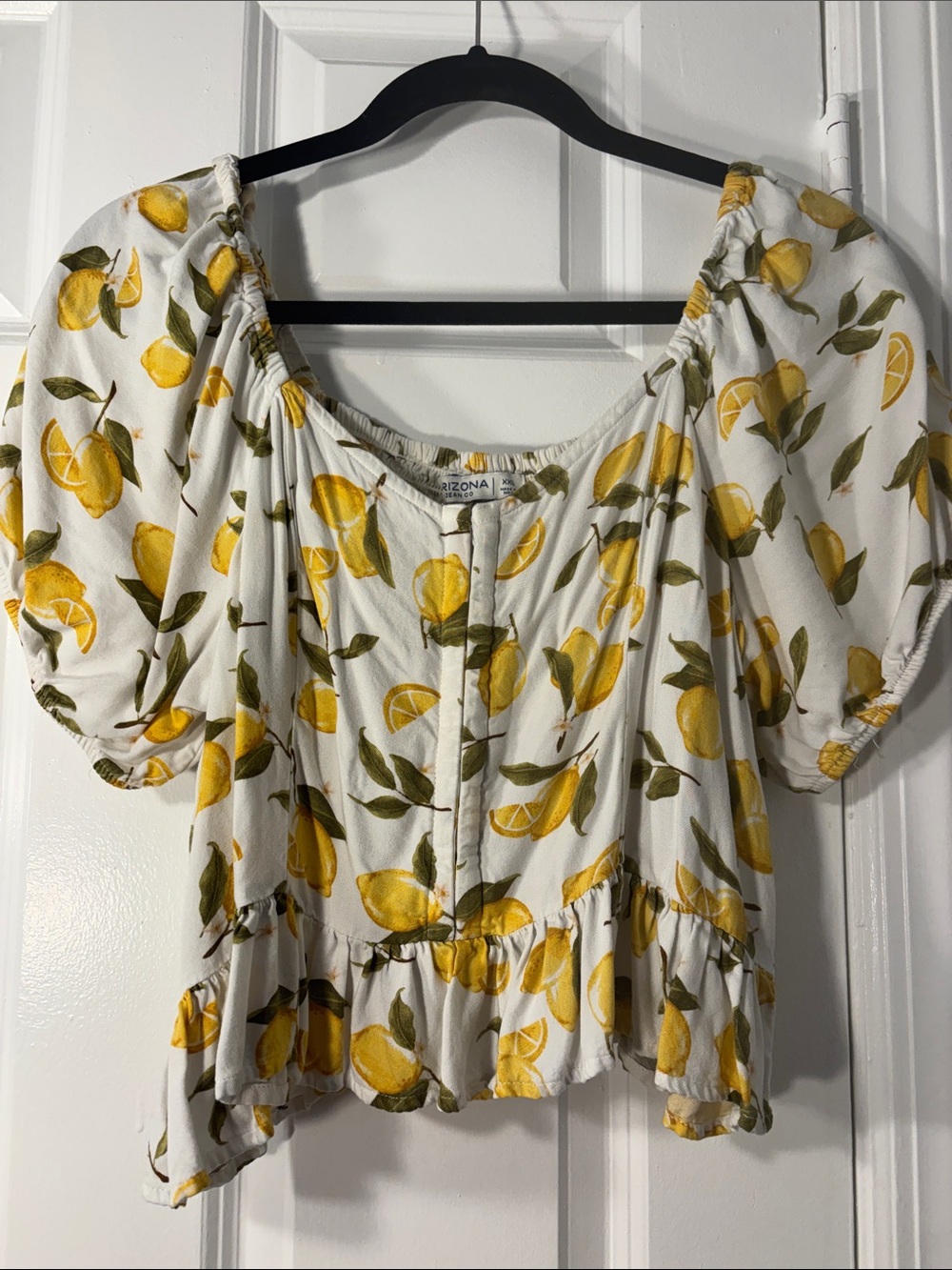 Arizona Jean Co. Lemon Print 2-Piece Top & Skirt Set XL/XXL - Picture 3 of 5